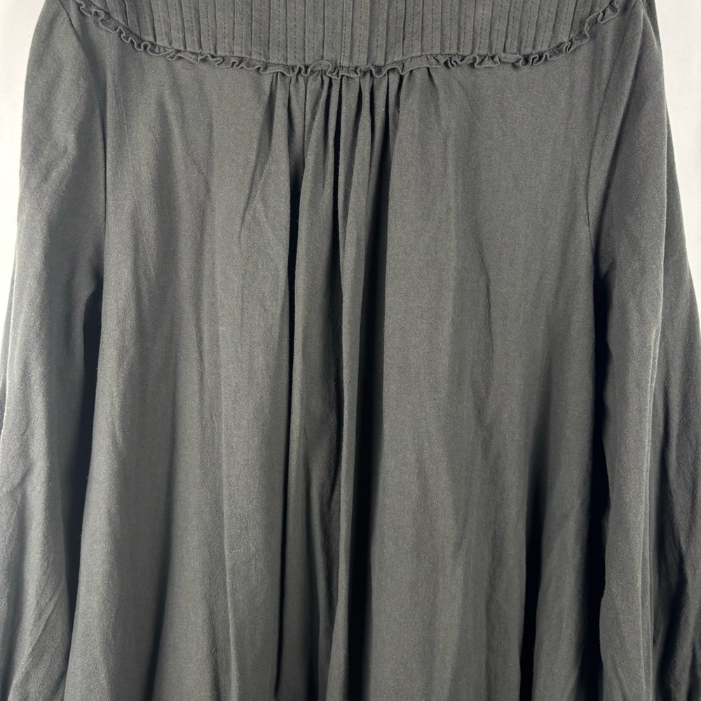 NWT Free People Women’s Charcoal Gray Long Sleeve Dress, Oversized Boho, Large - Picture 12 of 15